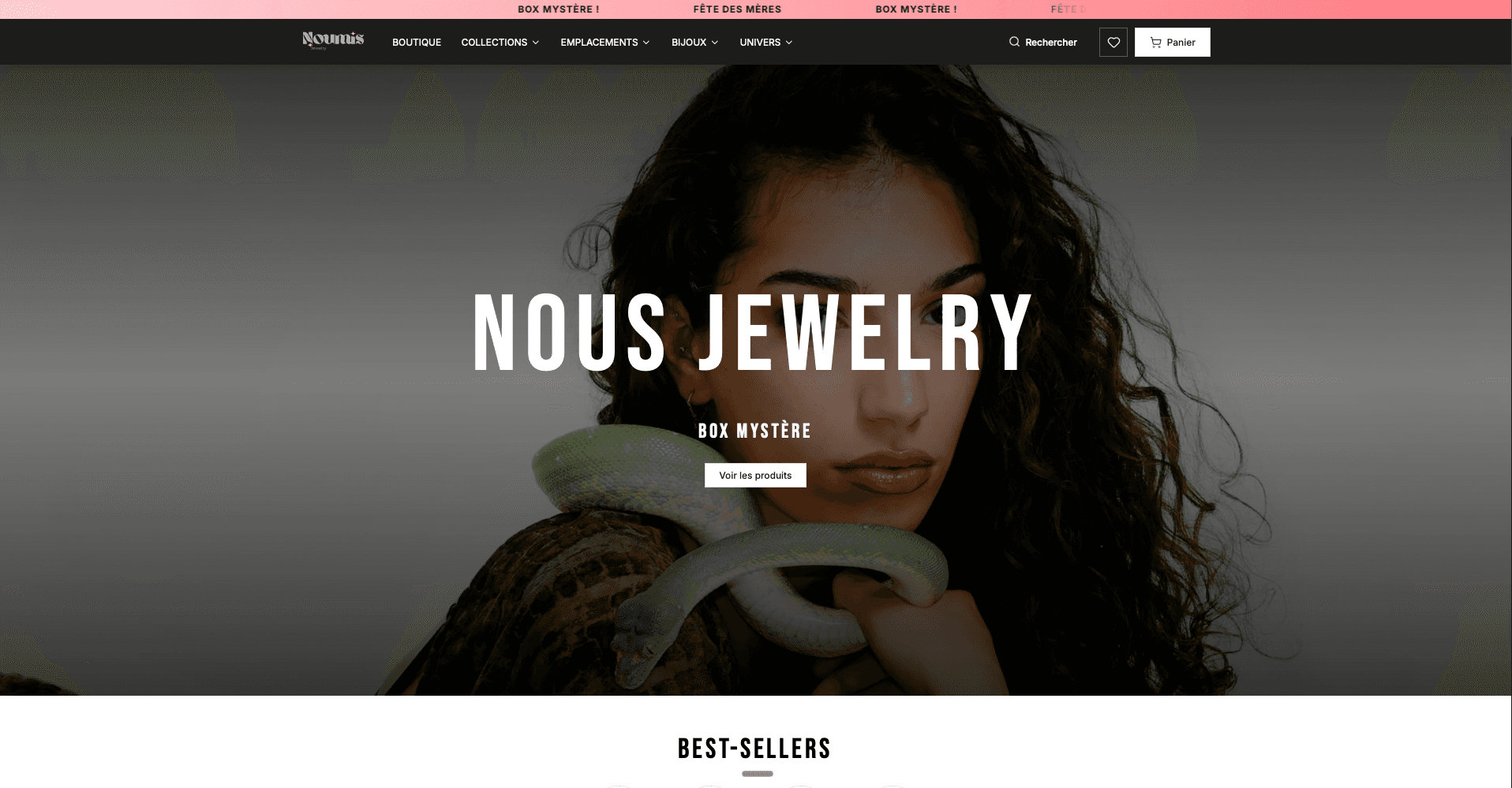 Noumis Jewelry — e-commerce bijoux en titane